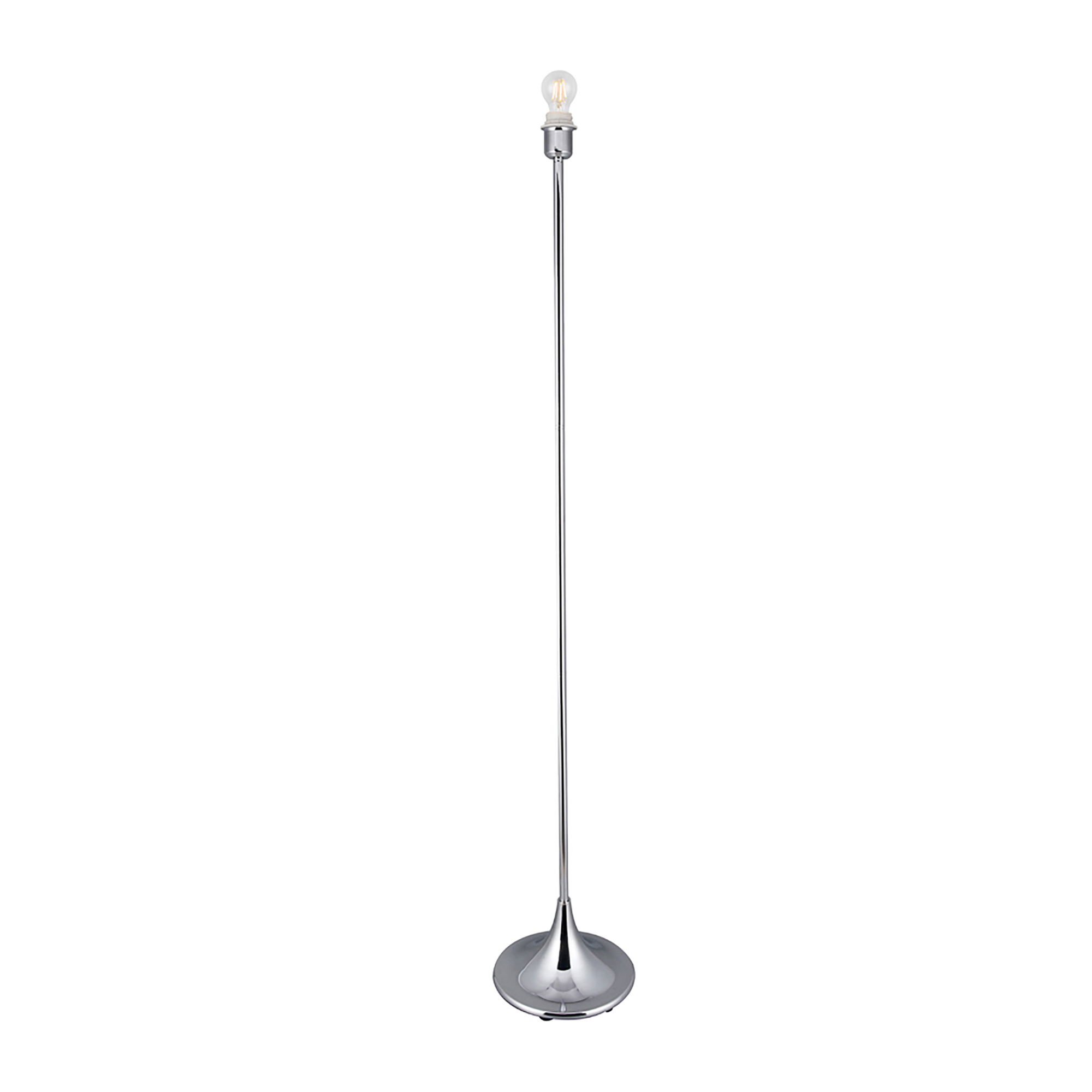 D0351  Crowne 145cm Floor Lamp 1 Light Polished Chrome